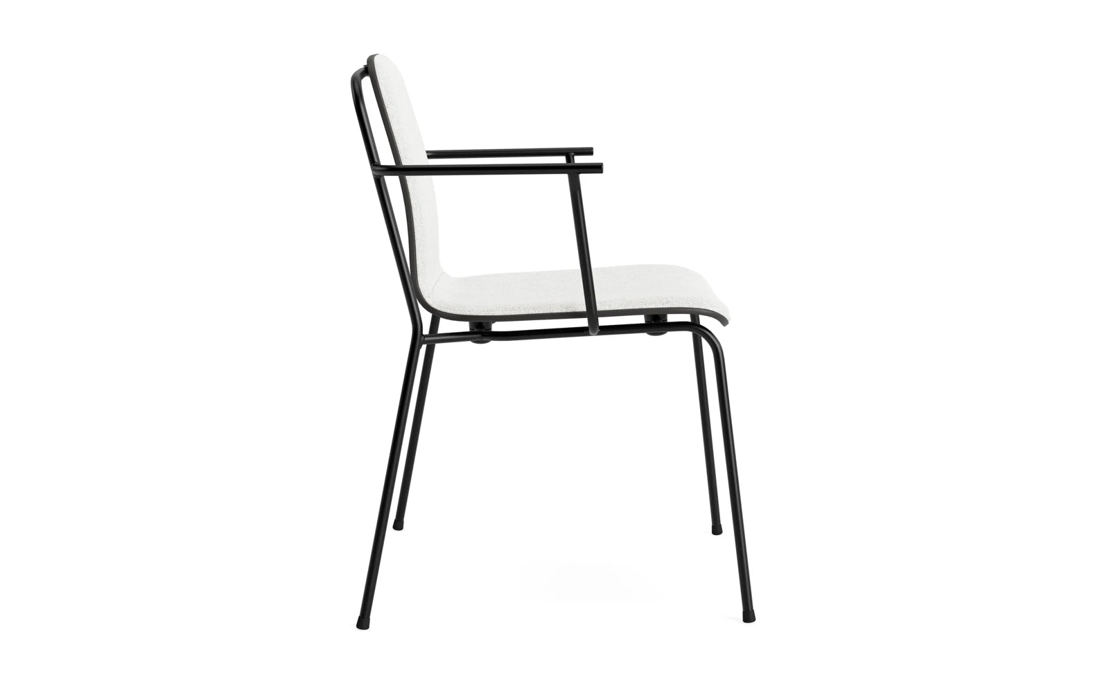 Studio Armlehnstuhl Frontpolster schwarzes Stahl & Schwarz Hallingdal in Hallingdal 110 präsentiert im Onlineshop von KAQTU Design AG. Stuhl mit Armlehne ist von Normann Copenhagen