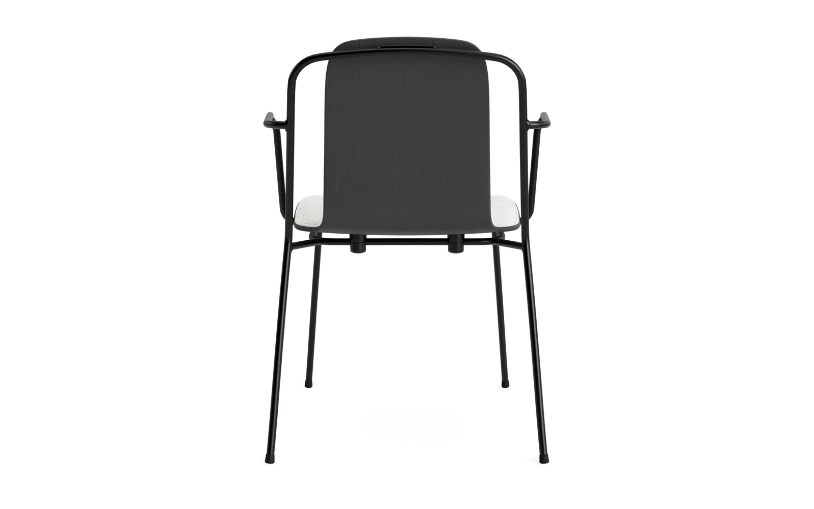Studio Armlehnstuhl Frontpolster schwarzes Stahl & Schwarz Hallingdal in Hallingdal 110 präsentiert im Onlineshop von KAQTU Design AG. Stuhl mit Armlehne ist von Normann Copenhagen