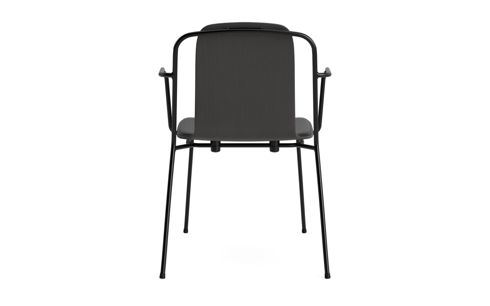 Studio Armlehnstuhl Frontpolster schwarzes Stahl & Schwarz Ultra in Ultra 41599 präsentiert im Onlineshop von KAQTU Design AG. Stuhl mit Armlehne ist von Normann Copenhagen