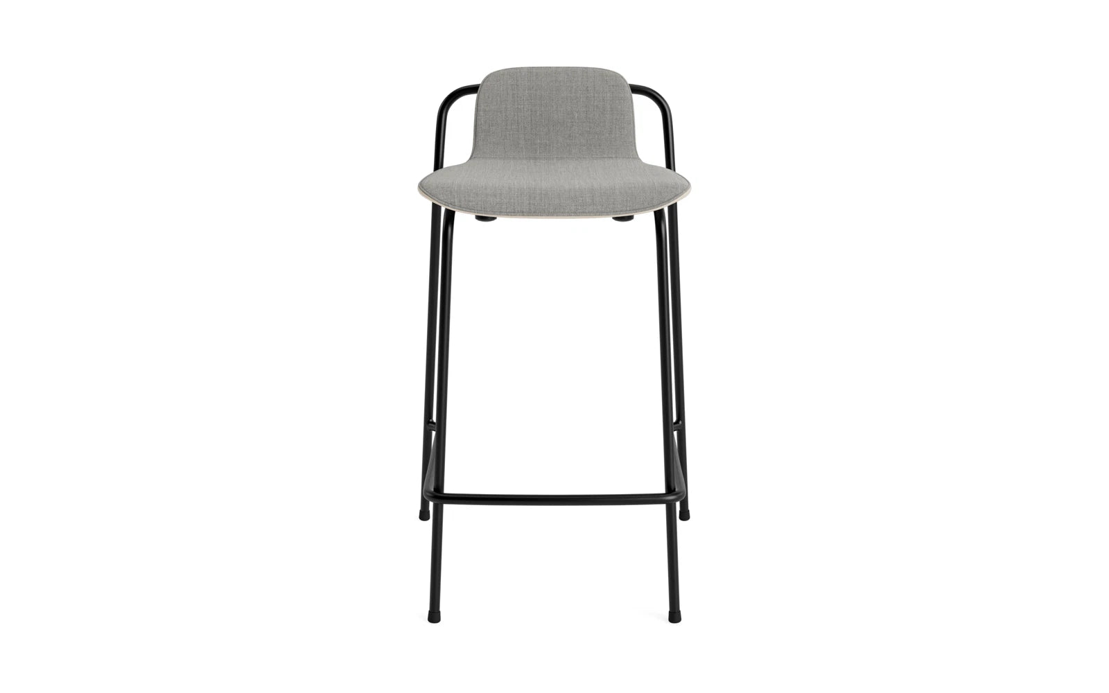 Studio Barstuhl 65 cm frontpolster schwarzes Stahl/ Hellgrau/ Remix in Remix 133 präsentiert im Onlineshop von KAQTU Design AG. Barstuhl ist von Normann Copenhagen