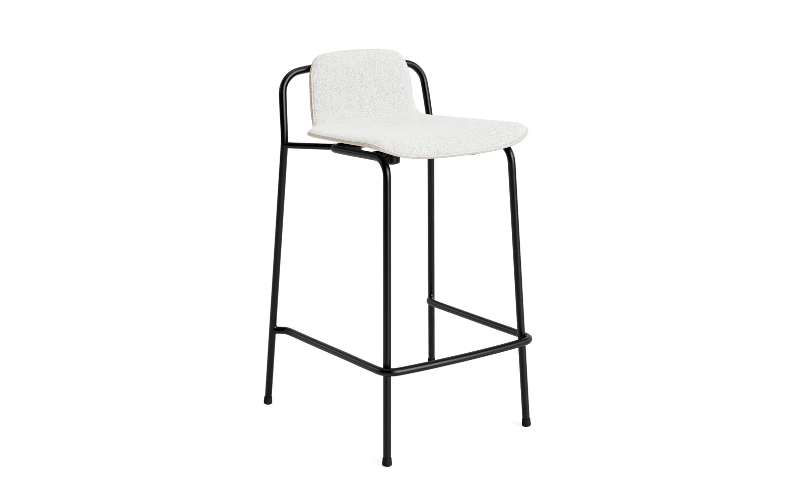 Studio Barstuhl 65 cm frontpolster schwarzes Stahl/ Hellgrau/ Hallingdal in Hallingdal 110 präsentiert im Onlineshop von KAQTU Design AG. Barstuhl ist von Normann Copenhagen