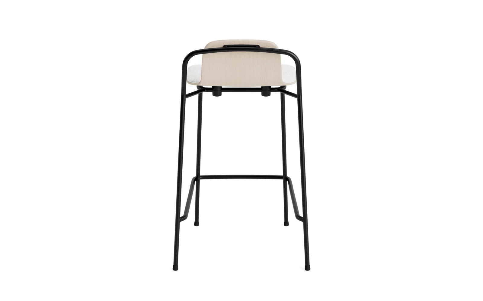 Studio Barstuhl 65 cm frontpolster schwarzes Stahl/ Hellgrau/ Hallingdal in Hallingdal 110 präsentiert im Onlineshop von KAQTU Design AG. Barstuhl ist von Normann Copenhagen