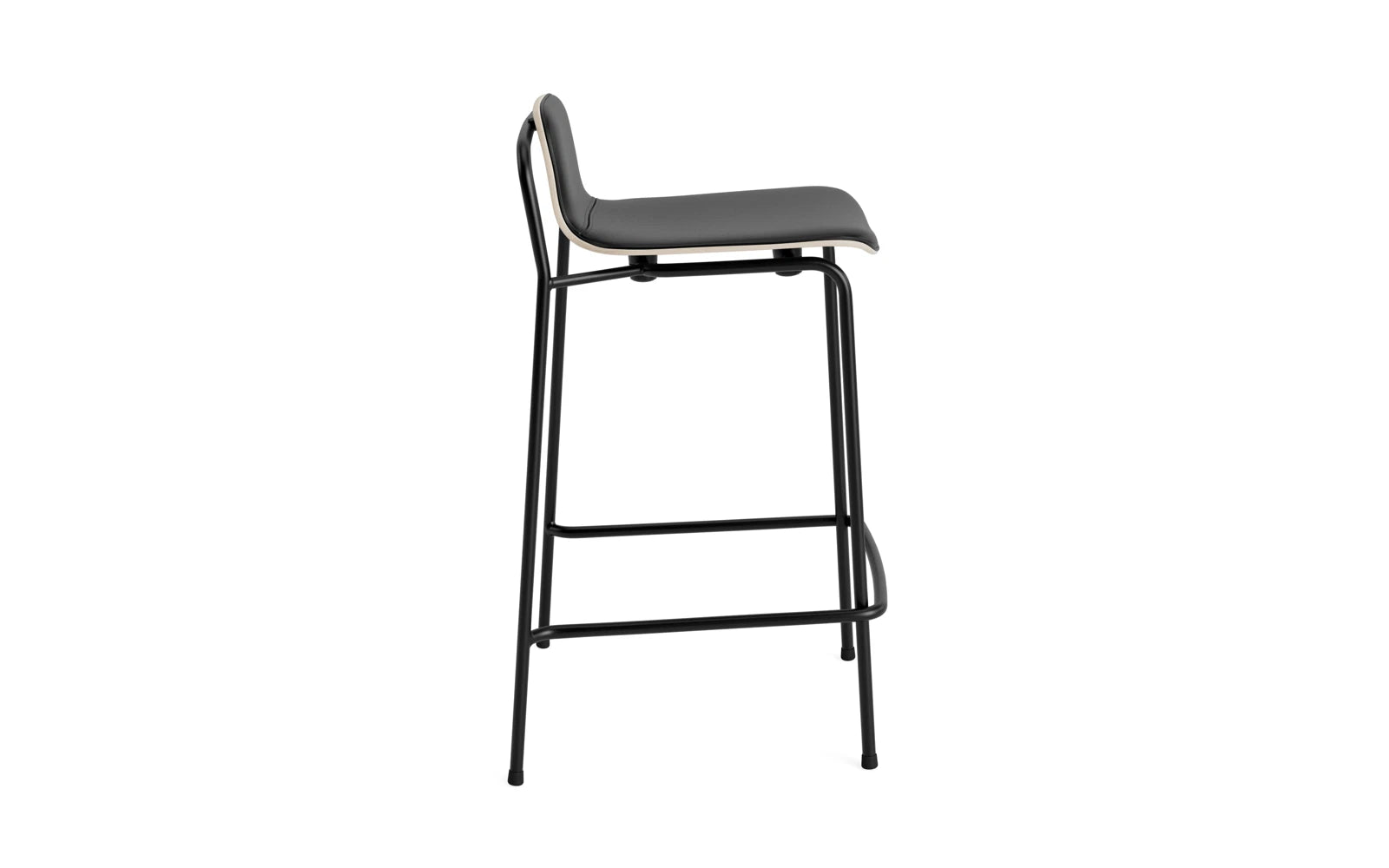 Studio Barstuhl 65 cm frontpolster schwarzes Stahl/ Hellgrau/ Ultra in Ultra 41599 präsentiert im Onlineshop von KAQTU Design AG. Barstuhl ist von Normann Copenhagen