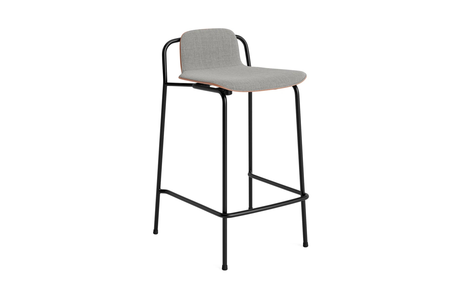 Studio Barstuhl 65 cm frontpolster schwarzes Stahl/ Braun/ Remix in Remix 133 präsentiert im Onlineshop von KAQTU Design AG. Barstuhl ist von Normann Copenhagen