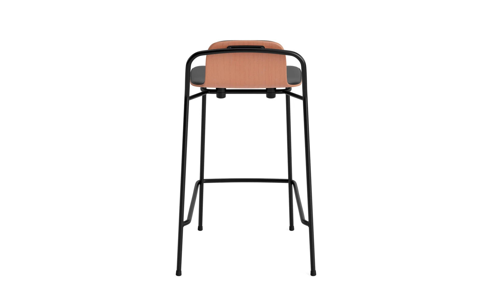 Studio Barstuhl 65 cm frontpolster schwarzes Stahl/ Braun/ Ultra in Ultra 41599 präsentiert im Onlineshop von KAQTU Design AG. Barstuhl ist von Normann Copenhagen