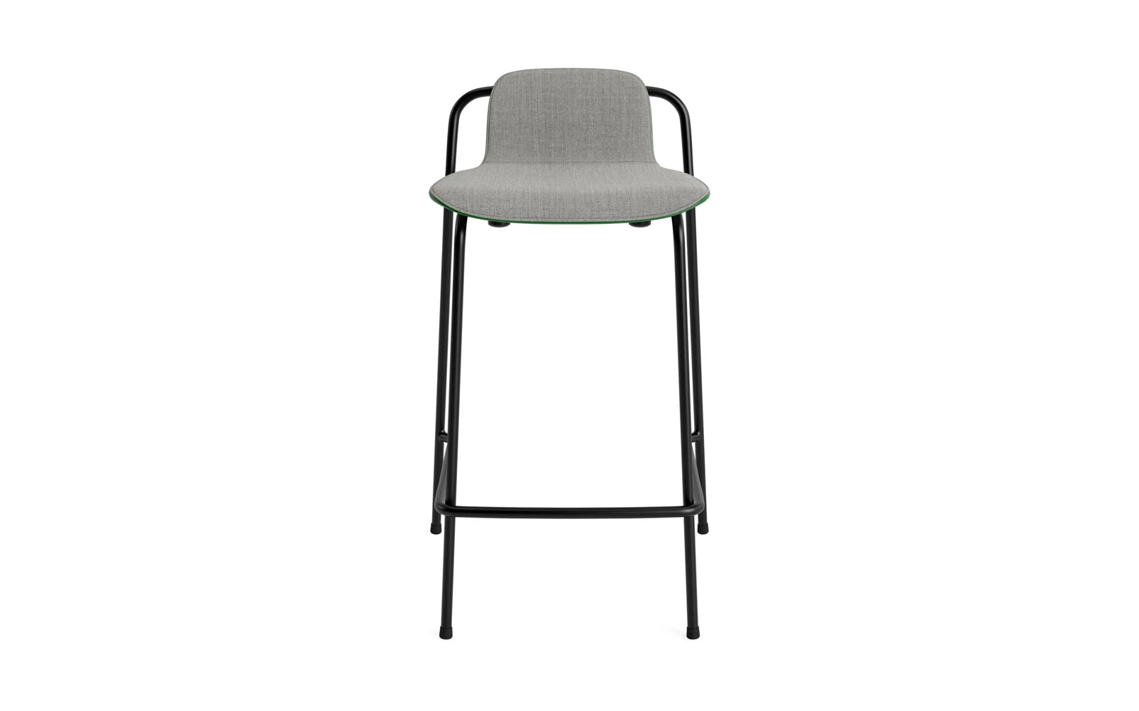 Studio Barstuhl 65 cm frontpolster schwarzes Stahl/ Grün/ Remix in Remix 133 präsentiert im Onlineshop von KAQTU Design AG. Barstuhl ist von Normann Copenhagen