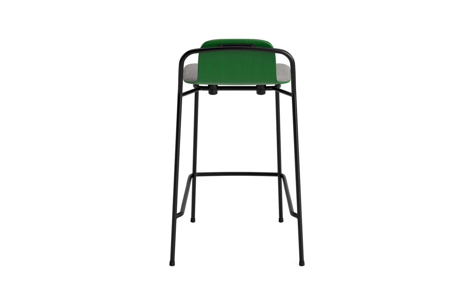 Studio Barstuhl 65 cm frontpolster schwarzes Stahl/ Grün/ Remix in Remix 133 präsentiert im Onlineshop von KAQTU Design AG. Barstuhl ist von Normann Copenhagen
