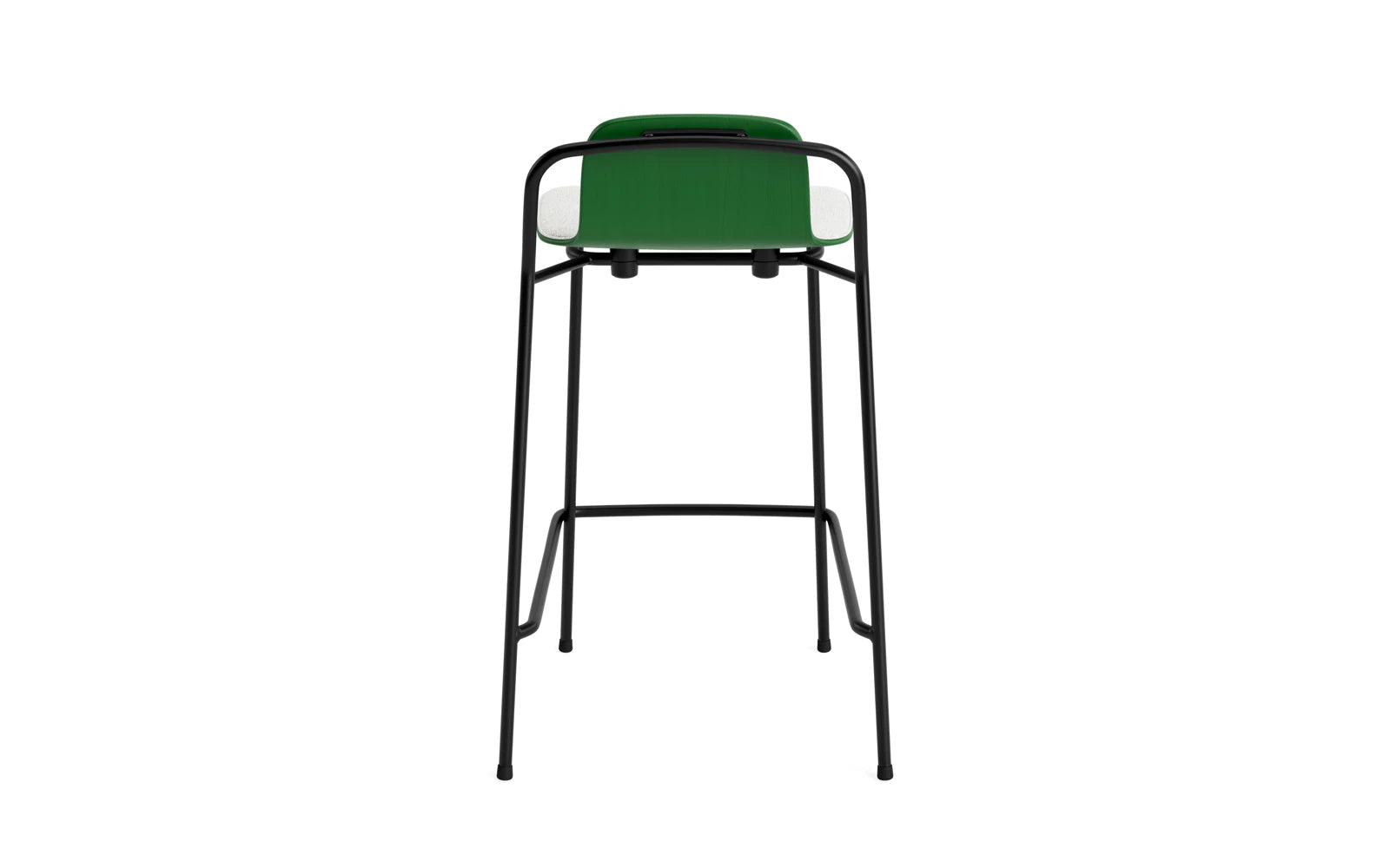 Studio Barstuhl 65 cm frontpolster schwarzes Stahl/ Grün/ Hallingdal in Hallingdal 110 präsentiert im Onlineshop von KAQTU Design AG. Barstuhl ist von Normann Copenhagen