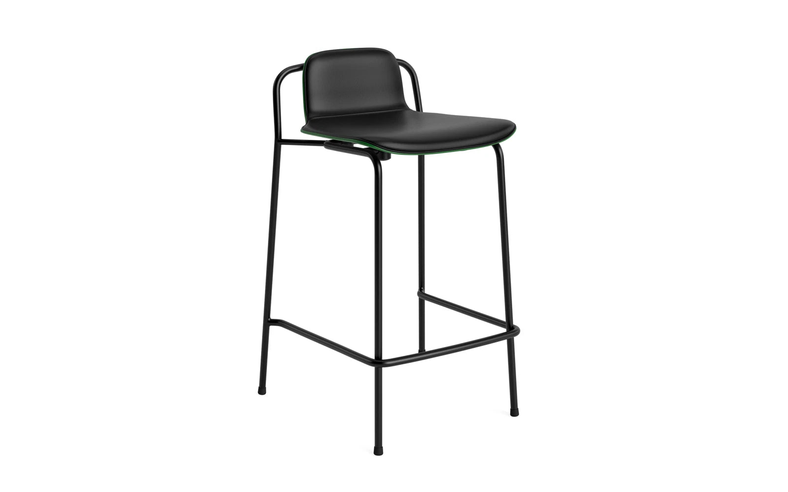 Studio Barstuhl 65 cm frontpolster schwarzes Stahl/ Grün/ Ultra in Ultra 41599 präsentiert im Onlineshop von KAQTU Design AG. Barstuhl ist von Normann Copenhagen