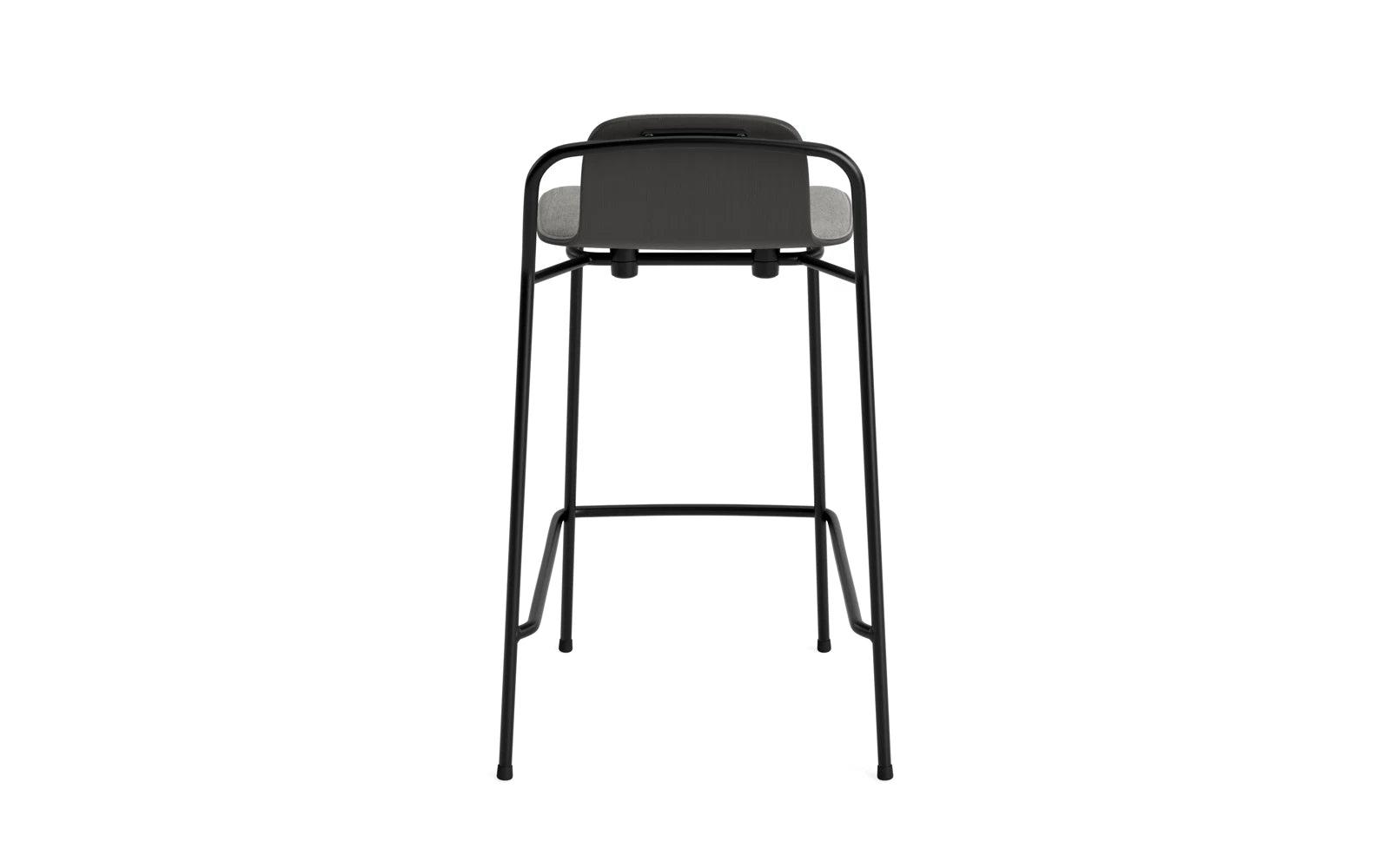 Studio Barstuhl 65 cm frontpolster schwarzes Stahl/ schwarz/ Remix in Remix 133 präsentiert im Onlineshop von KAQTU Design AG. Barstuhl ist von Normann Copenhagen