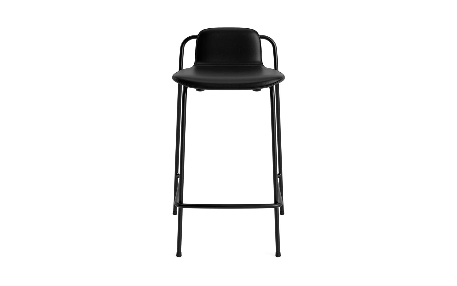 Studio Barstuhl 65 cm frontpolster schwarzes Stahl/ schwarz/ Ultra in Ultra 41599 präsentiert im Onlineshop von KAQTU Design AG. Barstuhl ist von Normann Copenhagen