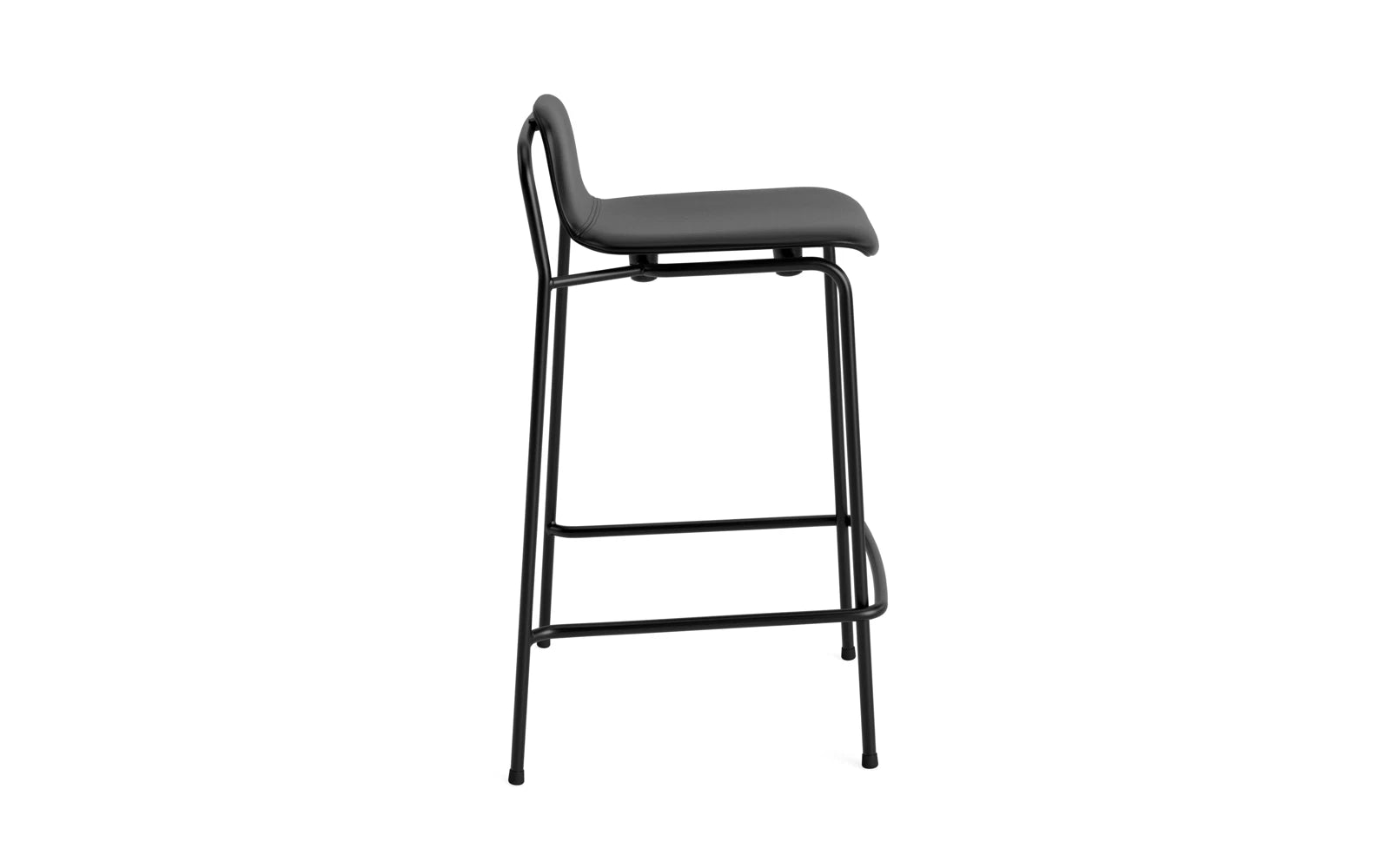 Studio Barhocker 65 cm Vollpolster Stahl Schwartz/Ultra in Ultra 41599 präsentiert im Onlineshop von KAQTU Design AG. Barstuhl ist von Normann Copenhagen
