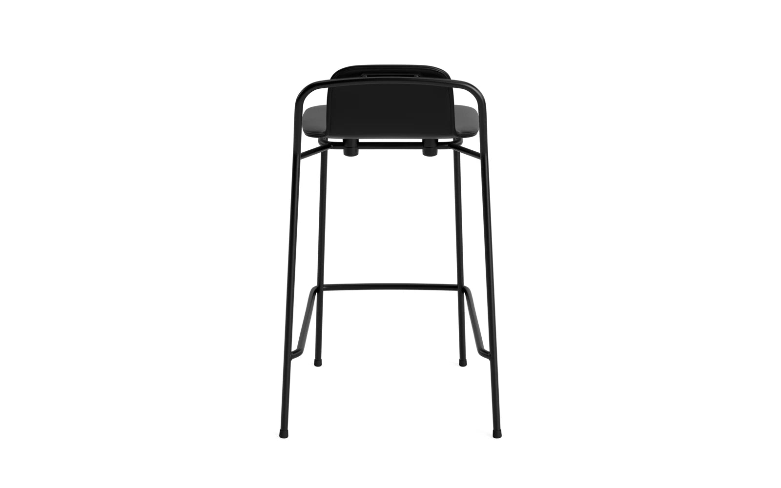 Studio Barhocker 65 cm Vollpolster Stahl Schwartz/Ultra in Ultra 41599 präsentiert im Onlineshop von KAQTU Design AG. Barstuhl ist von Normann Copenhagen