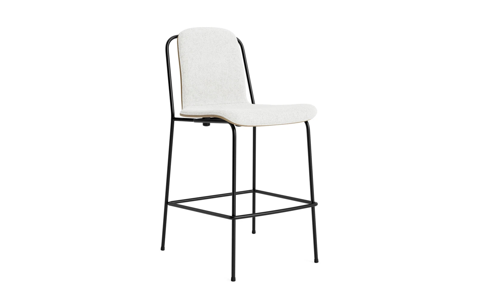 Studio Barstuhl 65 cm frontpolster schwarzes Stahl/ Eiche/ Hallingdal in Hallingdal 110 präsentiert im Onlineshop von KAQTU Design AG. Barstuhl ist von Normann Copenhagen