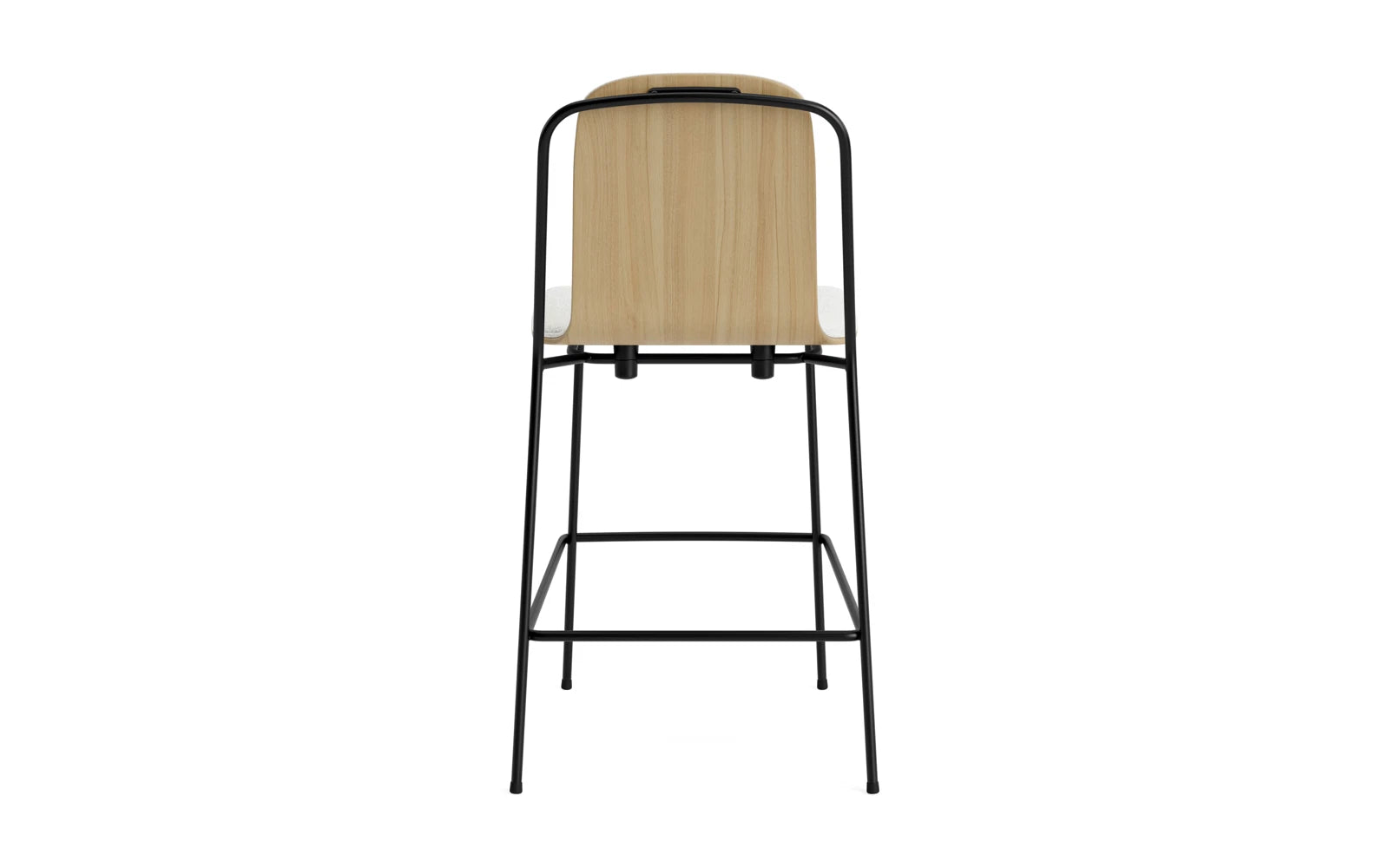 Studio Barstuhl 65 cm frontpolster schwarzes Stahl/ Eiche/ Hallingdal in Hallingdal 110 präsentiert im Onlineshop von KAQTU Design AG. Barstuhl ist von Normann Copenhagen
