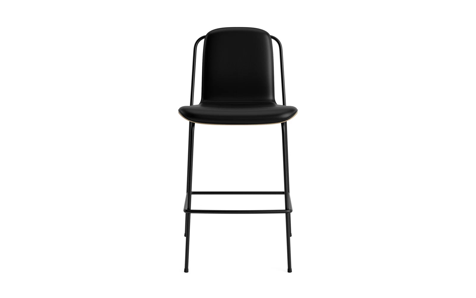 Studio Barstuhl 65 cm frontpolster schwarzes Stahl/ Eiche/ Ultra in Ultra 41599 präsentiert im Onlineshop von KAQTU Design AG. Barstuhl ist von Normann Copenhagen