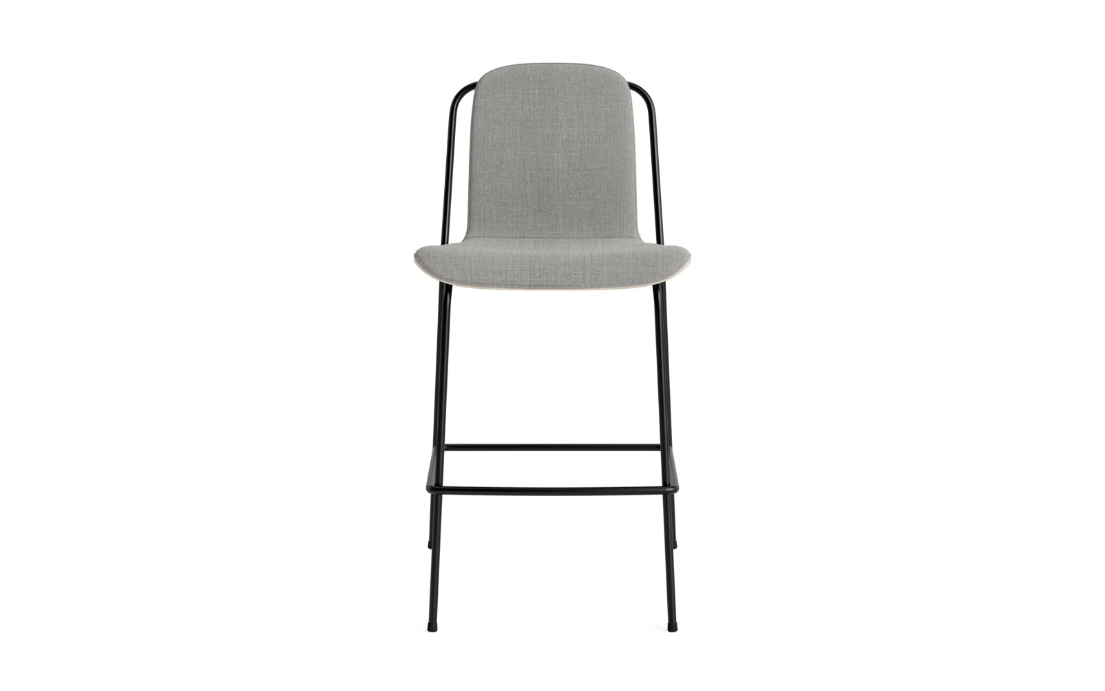 Studio Barstuhl 65 cm frontpolster schwarzes Stahl/ Hellgrau/ Remix in Remix 133 präsentiert im Onlineshop von KAQTU Design AG. Barstuhl ist von Normann Copenhagen