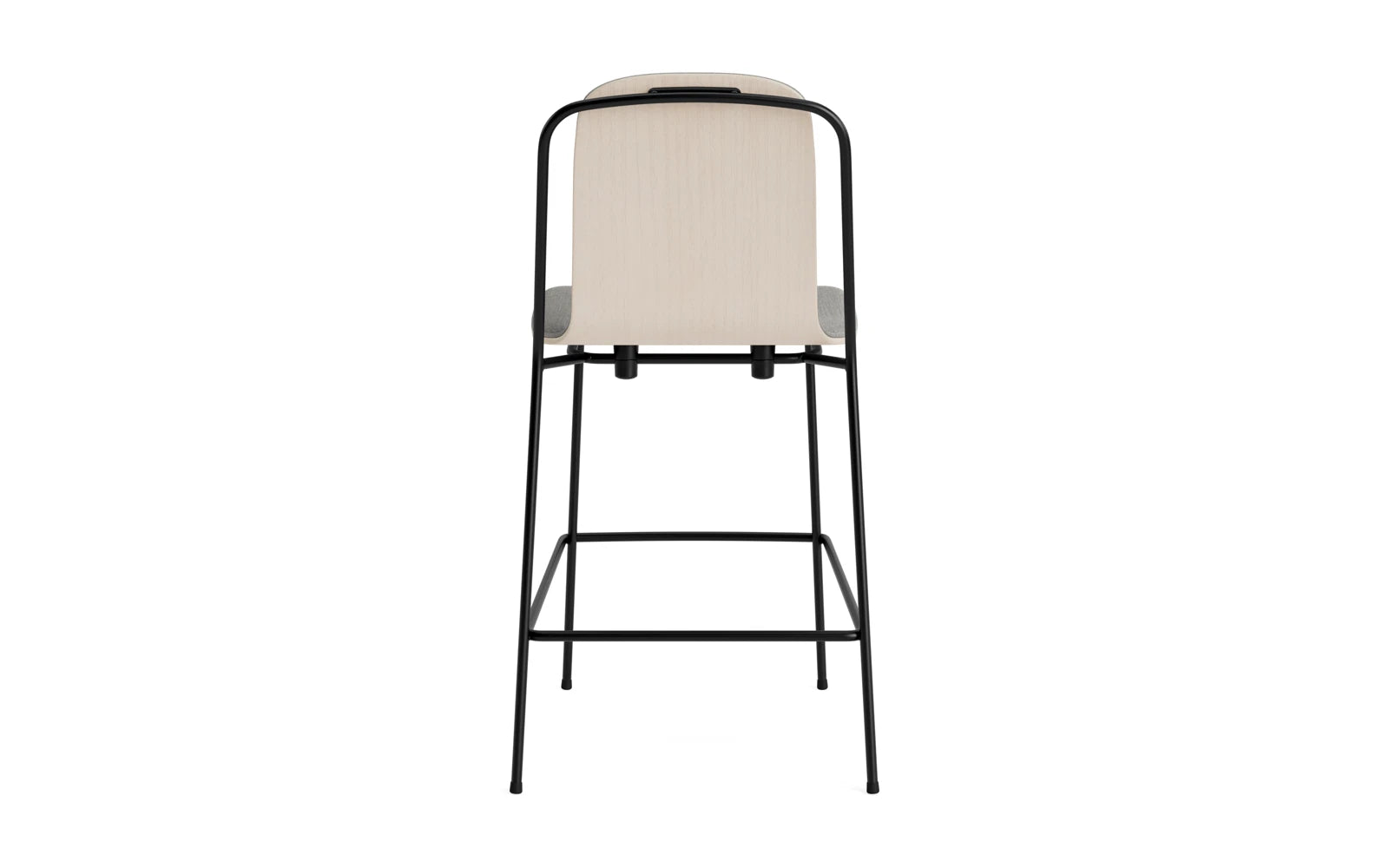 Studio Barstuhl 65 cm frontpolster schwarzes Stahl/ Hellgrau/ Remix in Remix 133 präsentiert im Onlineshop von KAQTU Design AG. Barstuhl ist von Normann Copenhagen