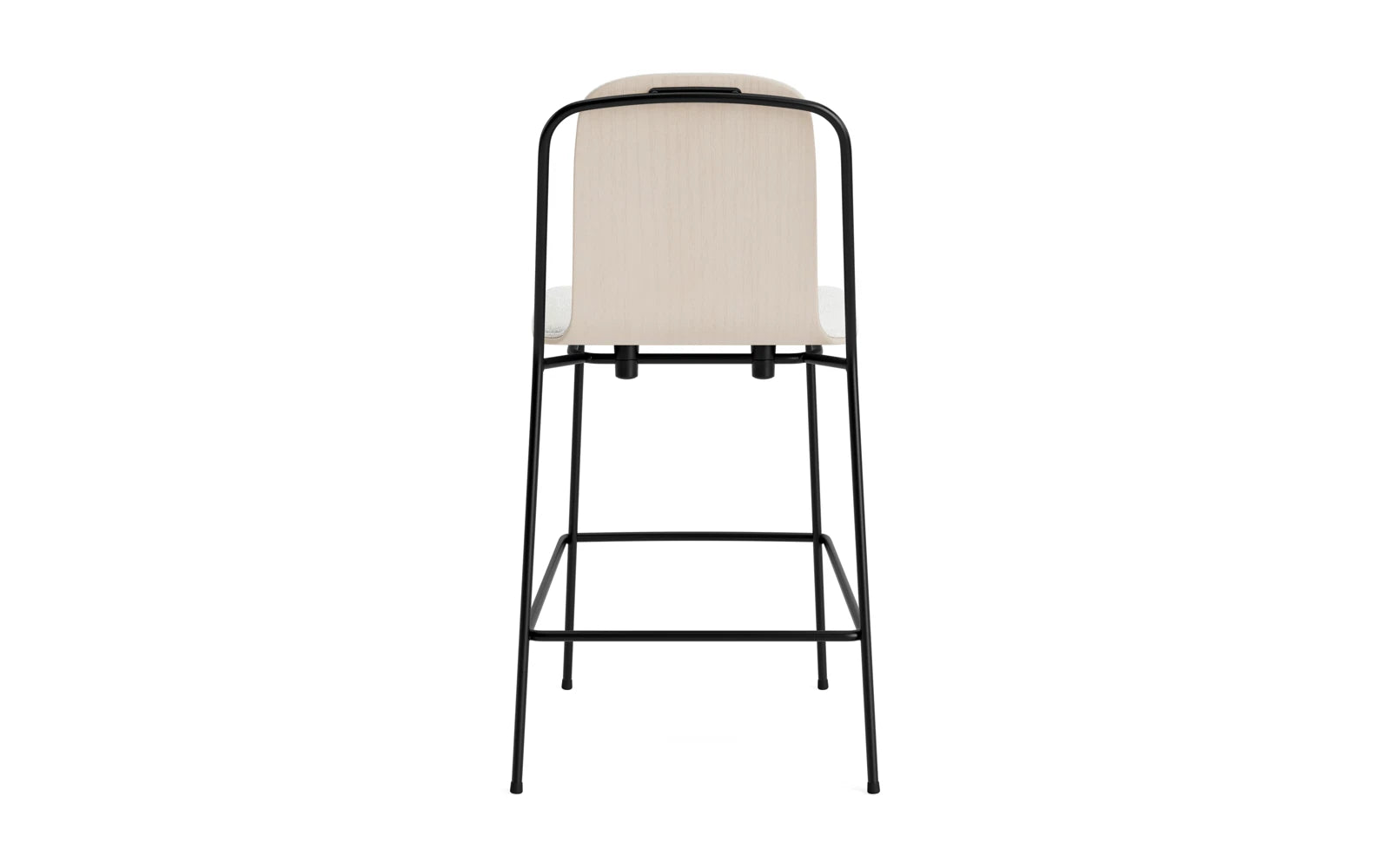 Studio Barstuhl 65 cm frontpolster schwarzes Stahl/ Hellgrau/ Hallingdal in Hallingdal 110 präsentiert im Onlineshop von KAQTU Design AG. Barstuhl ist von Normann Copenhagen