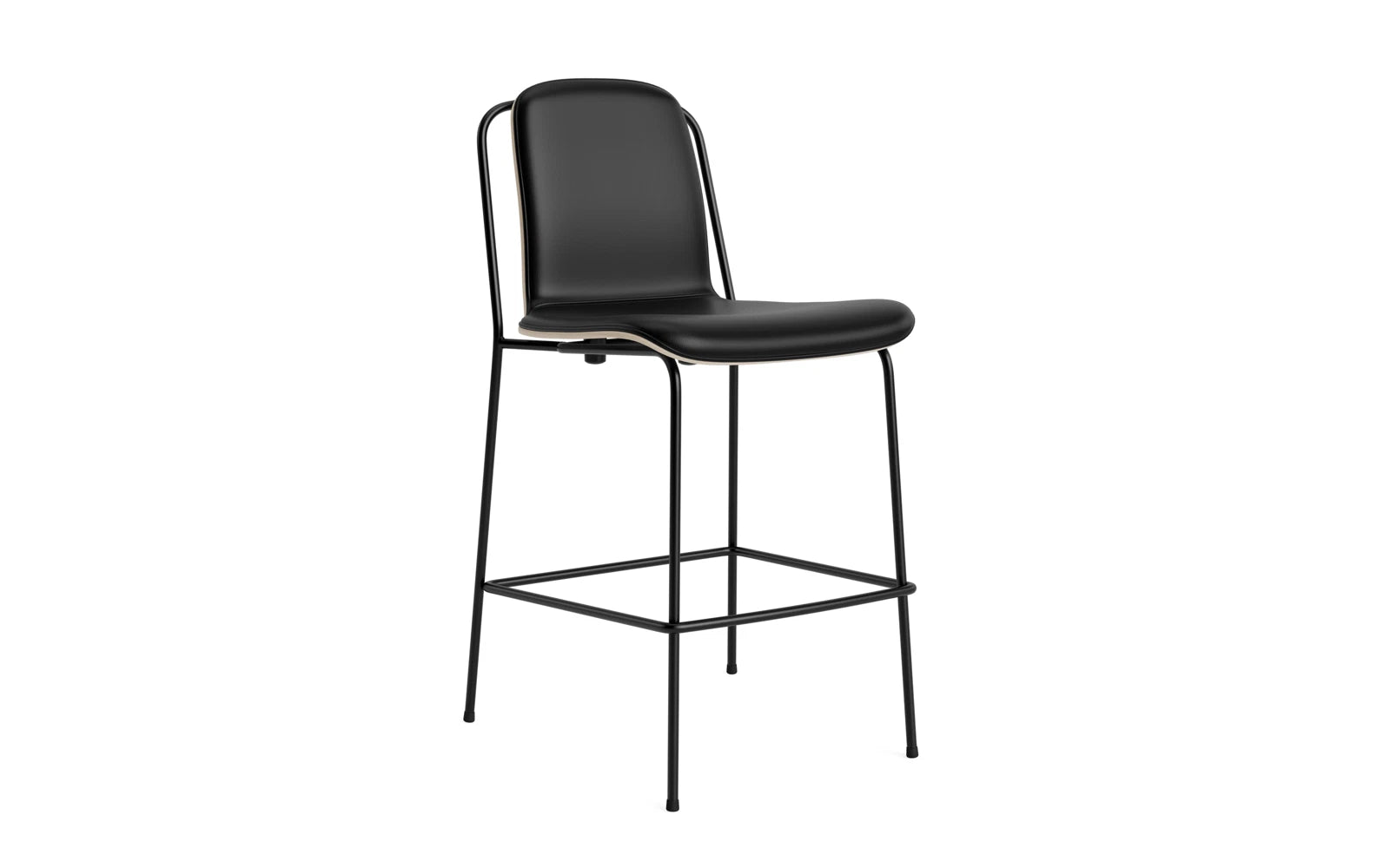 Studio Barstuhl 65 cm frontpolster schwarzes Stahl/ Hellgrau/ Ultra in Ultra 41599 präsentiert im Onlineshop von KAQTU Design AG. Barstuhl ist von Normann Copenhagen
