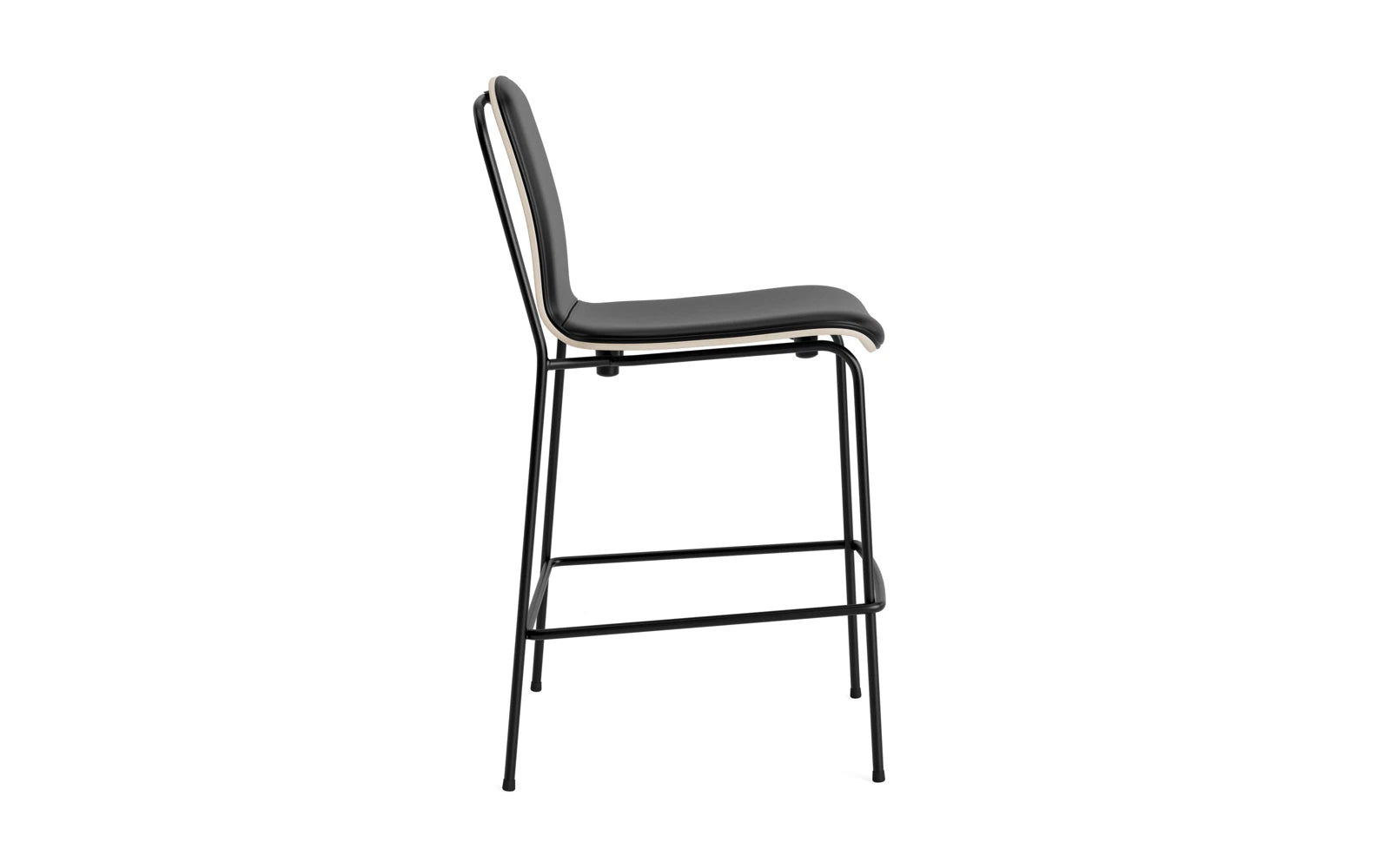Studio Barstuhl 65 cm frontpolster schwarzes Stahl/ Hellgrau/ Ultra in Ultra 41599 präsentiert im Onlineshop von KAQTU Design AG. Barstuhl ist von Normann Copenhagen