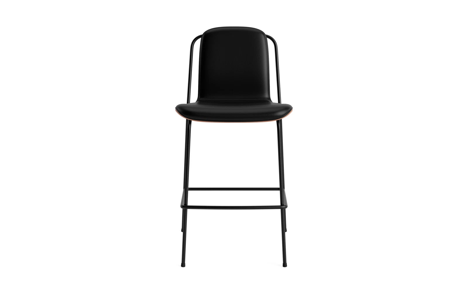 Studio Barstuhl 65 cm frontpolster schwarzes Stahl/ Braun/ Ultra in Ultra 41599 präsentiert im Onlineshop von KAQTU Design AG. Barstuhl ist von Normann Copenhagen