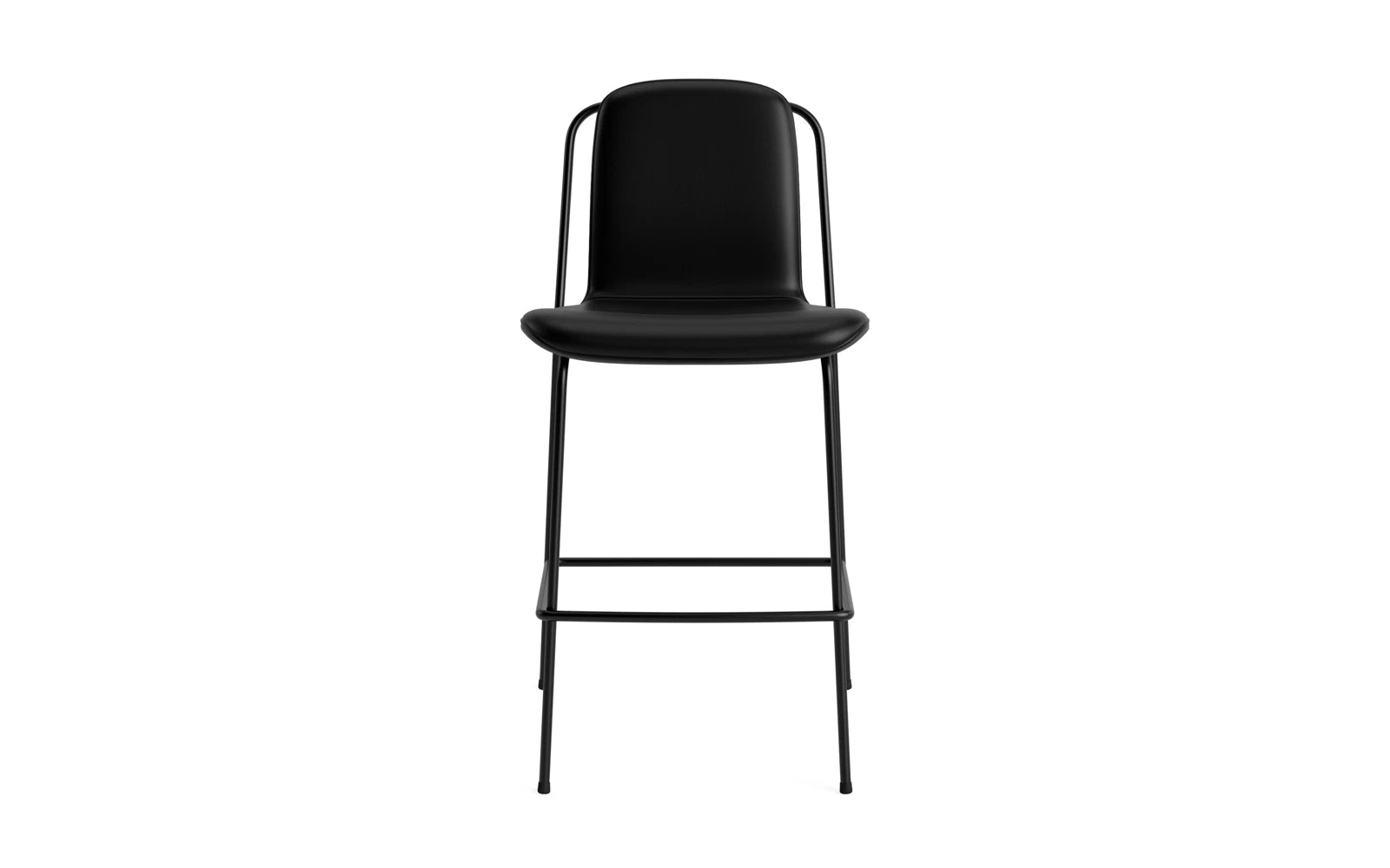 Studio Barstuhl 65 cm frontpolster schwarzes Stahl/ schwarz/ Ultra in Ultra 41599 präsentiert im Onlineshop von KAQTU Design AG. Barstuhl ist von Normann Copenhagen