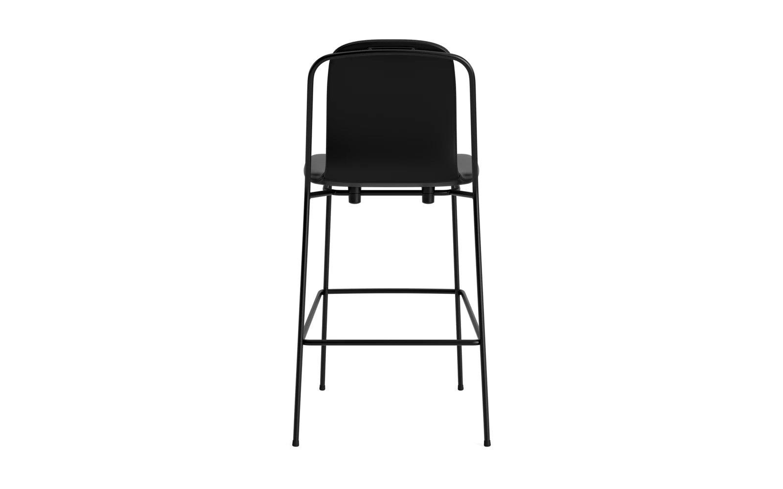 Studio Barstuhl 65 cm Vollpolster Stahl Schwartz/Ultra in Ultra 41599 präsentiert im Onlineshop von KAQTU Design AG. Barstuhl ist von Normann Copenhagen