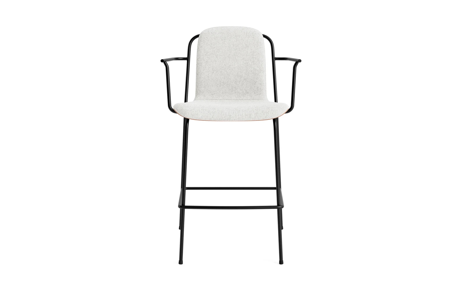 Studio Barstuhl 65 cm frontpolster schwarzes Stahl/ Braun/ Hallingdal in Hallingdal 110 präsentiert im Onlineshop von KAQTU Design AG. Barstuhl ist von Normann Copenhagen