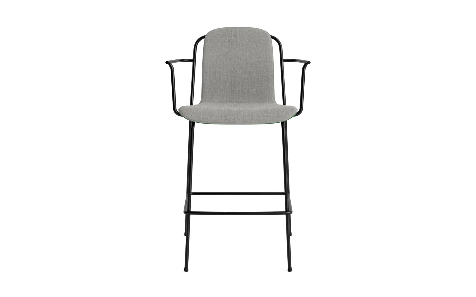 Studio Barstuhl 65 cm frontpolster schwarzes Stahl/ Grün/ Remix in Remix 133 präsentiert im Onlineshop von KAQTU Design AG. Barstuhl ist von Normann Copenhagen