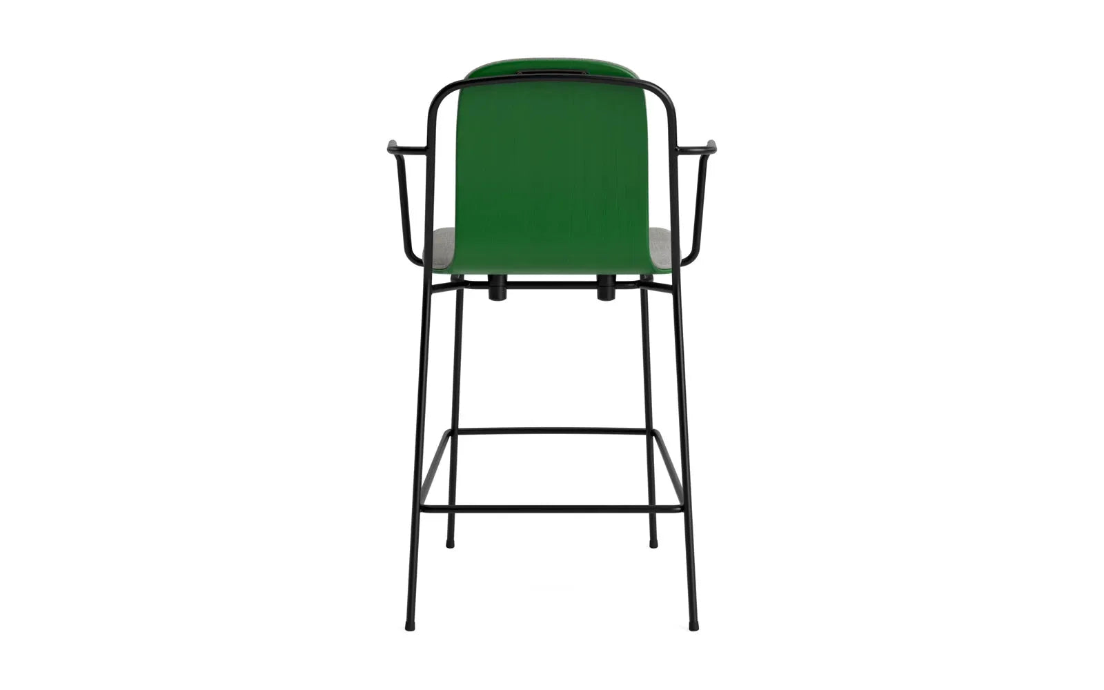 Studio Barstuhl 65 cm frontpolster schwarzes Stahl/ Grün/ Remix in Remix 133 präsentiert im Onlineshop von KAQTU Design AG. Barstuhl ist von Normann Copenhagen