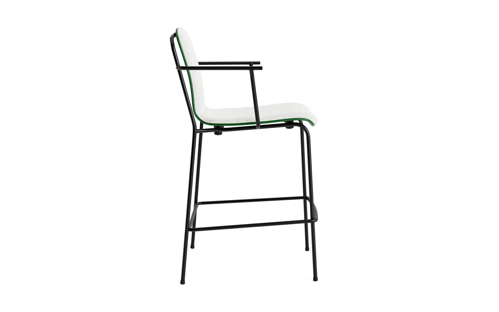 Studio Barstuhl 65 cm frontpolster schwarzes Stahl/ Grün/ Hallingdal in Hallingdal 110 präsentiert im Onlineshop von KAQTU Design AG. Barstuhl ist von Normann Copenhagen