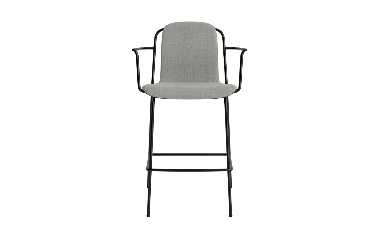 Studio Barstuhl 65 cm frontpolster schwarzes Stahl/ schwarz/ Remix in Remix 133 präsentiert im Onlineshop von KAQTU Design AG. Barstuhl ist von Normann Copenhagen