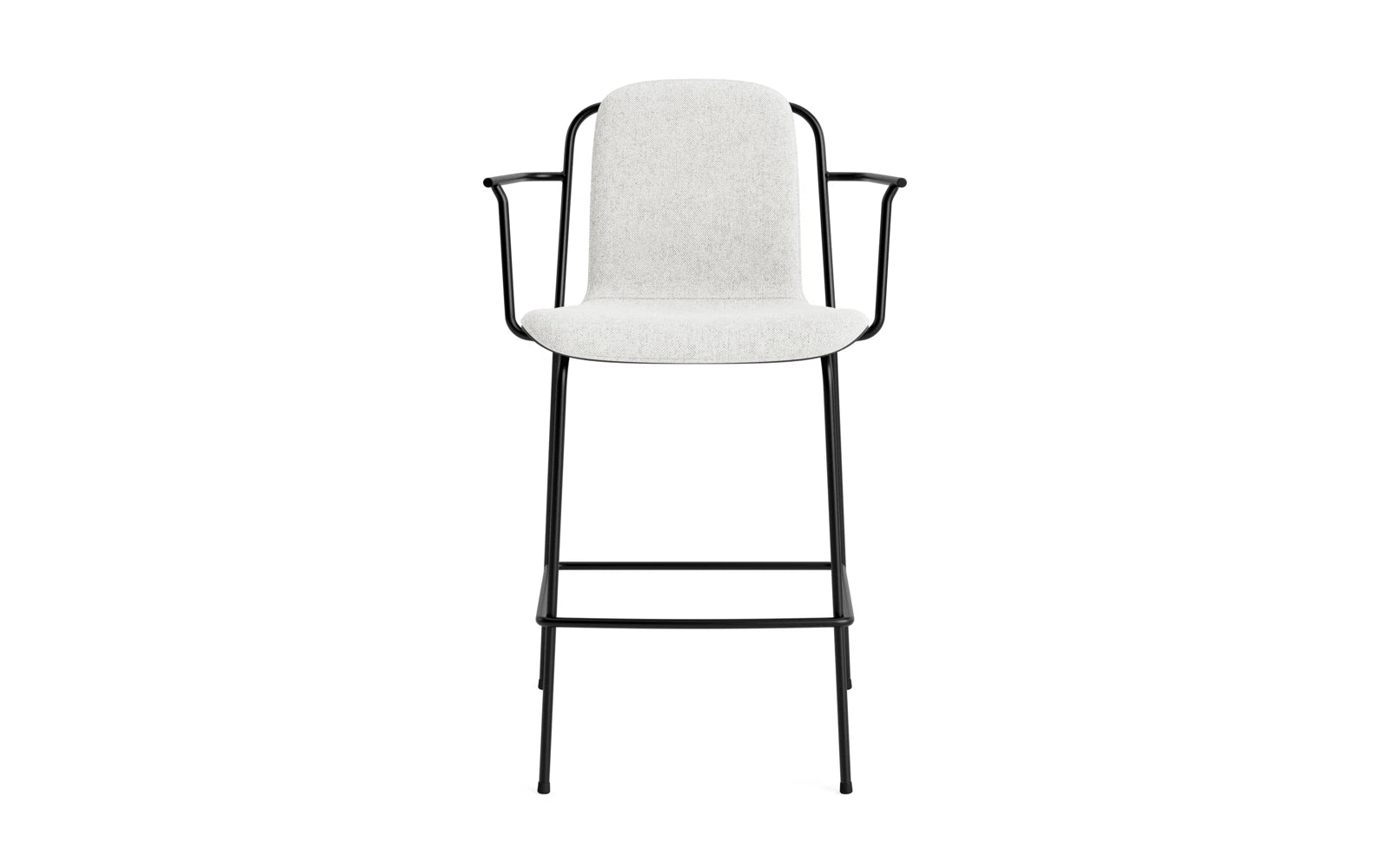 Studio Barstuhl 65 cm frontpolster schwarzes Stahl/ schwarz/ Hallingdal in Hallingdal 110 präsentiert im Onlineshop von KAQTU Design AG. Barstuhl ist von Normann Copenhagen