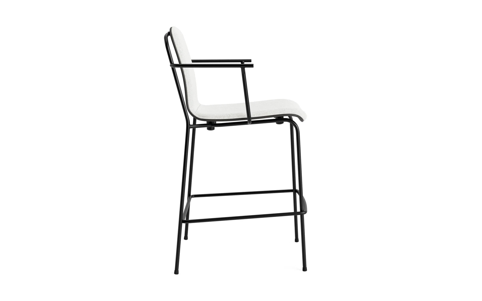 Studio Barstuhl 65 cm frontpolster schwarzes Stahl/ schwarz/ Hallingdal in Hallingdal 110 präsentiert im Onlineshop von KAQTU Design AG. Barstuhl ist von Normann Copenhagen