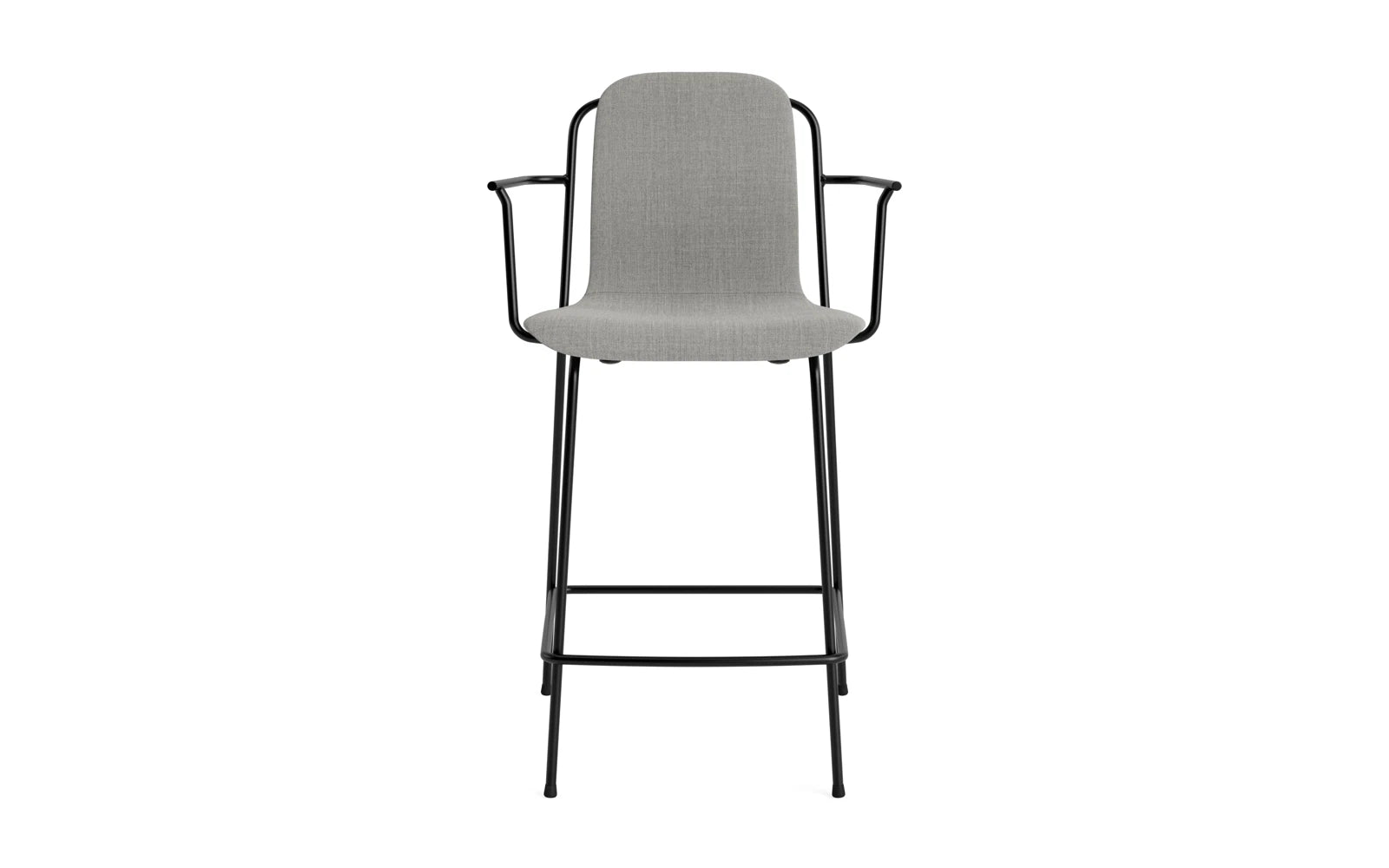 Studio Barstuhl mit Armlehne 65 cm gepolstert schwarzes Stahl/ Remix in Remix 133 präsentiert im Onlineshop von KAQTU Design AG. Barstuhl ist von Normann Copenhagen
