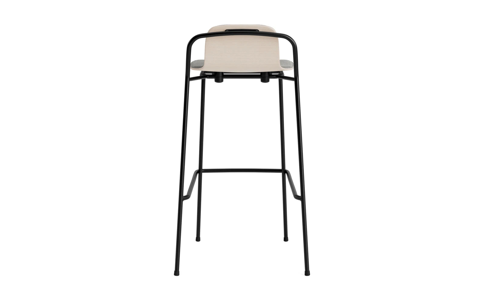 Studio Barstuhl 75 cm frontpolster schwarzes Stahl/ Hellgrau/ Remix in Remix 133 präsentiert im Onlineshop von KAQTU Design AG. Barstuhl ist von Normann Copenhagen
