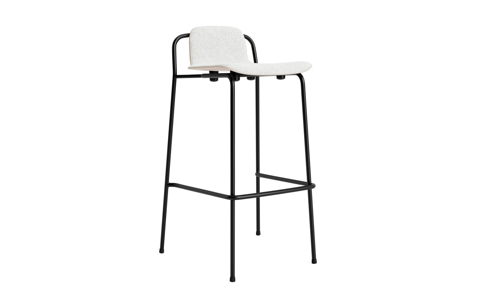 Studio Barstuhl 75 cm frontpolster schwarzes Stahl/ Hellgrau/ Hallingdal in Hallingdal 110 präsentiert im Onlineshop von KAQTU Design AG. Barstuhl ist von Normann Copenhagen