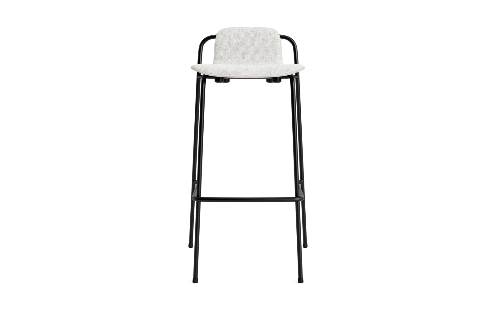 Studio Barstuhl 75 cm frontpolster schwarzes Stahl/ Hellgrau/ Hallingdal in Hallingdal 110 präsentiert im Onlineshop von KAQTU Design AG. Barstuhl ist von Normann Copenhagen