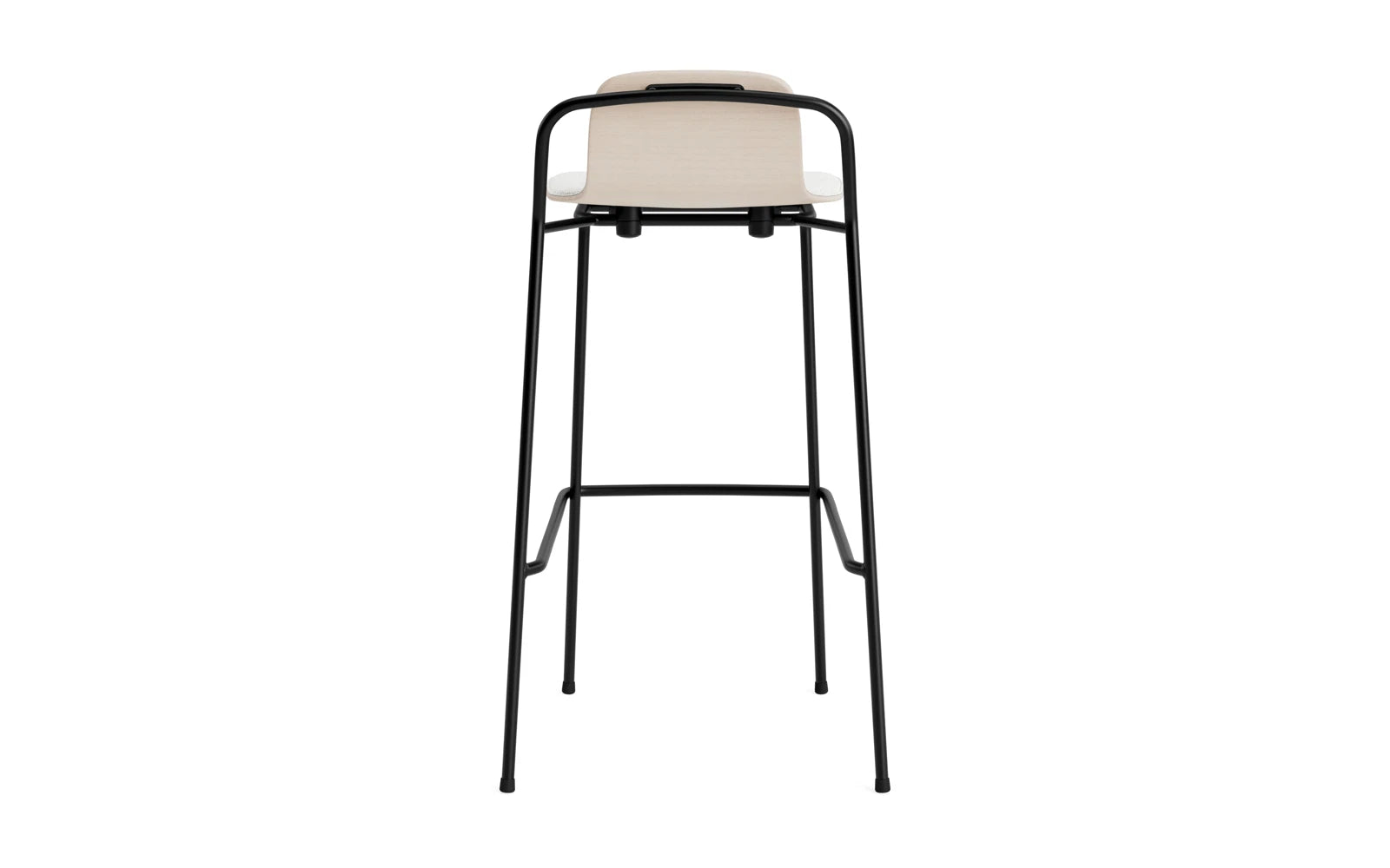 Studio Barstuhl 75 cm frontpolster schwarzes Stahl/ Hellgrau/ Hallingdal in Hallingdal 110 präsentiert im Onlineshop von KAQTU Design AG. Barstuhl ist von Normann Copenhagen