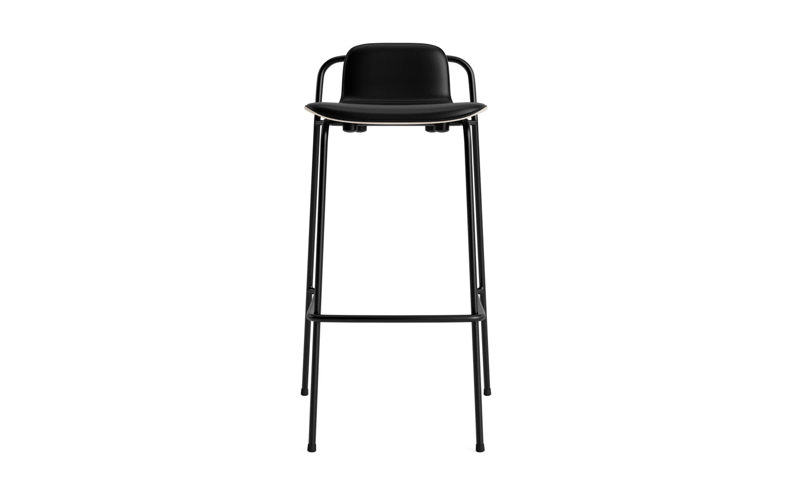 Studio Barstuhl 75 cm frontpolster schwarzes Stahl/ Hellgrau/ Ultra in Ultra 41599 präsentiert im Onlineshop von KAQTU Design AG. Barstuhl ist von Normann Copenhagen