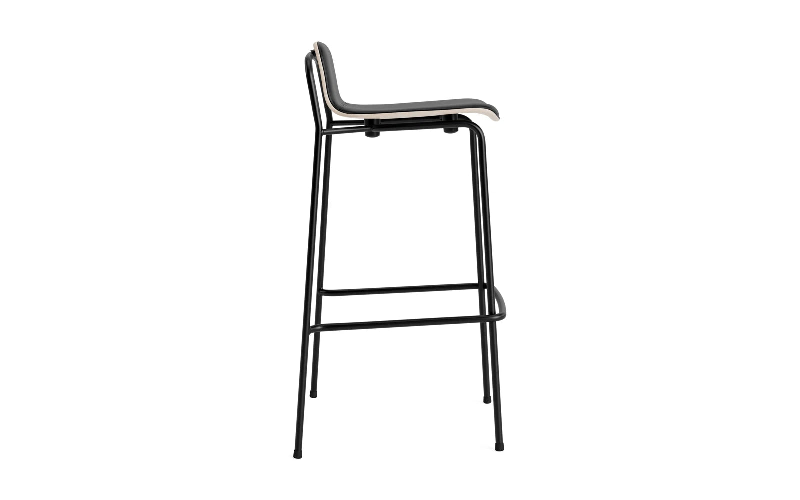 Studio Barstuhl 75 cm frontpolster schwarzes Stahl/ Hellgrau/ Ultra in Ultra 41599 präsentiert im Onlineshop von KAQTU Design AG. Barstuhl ist von Normann Copenhagen