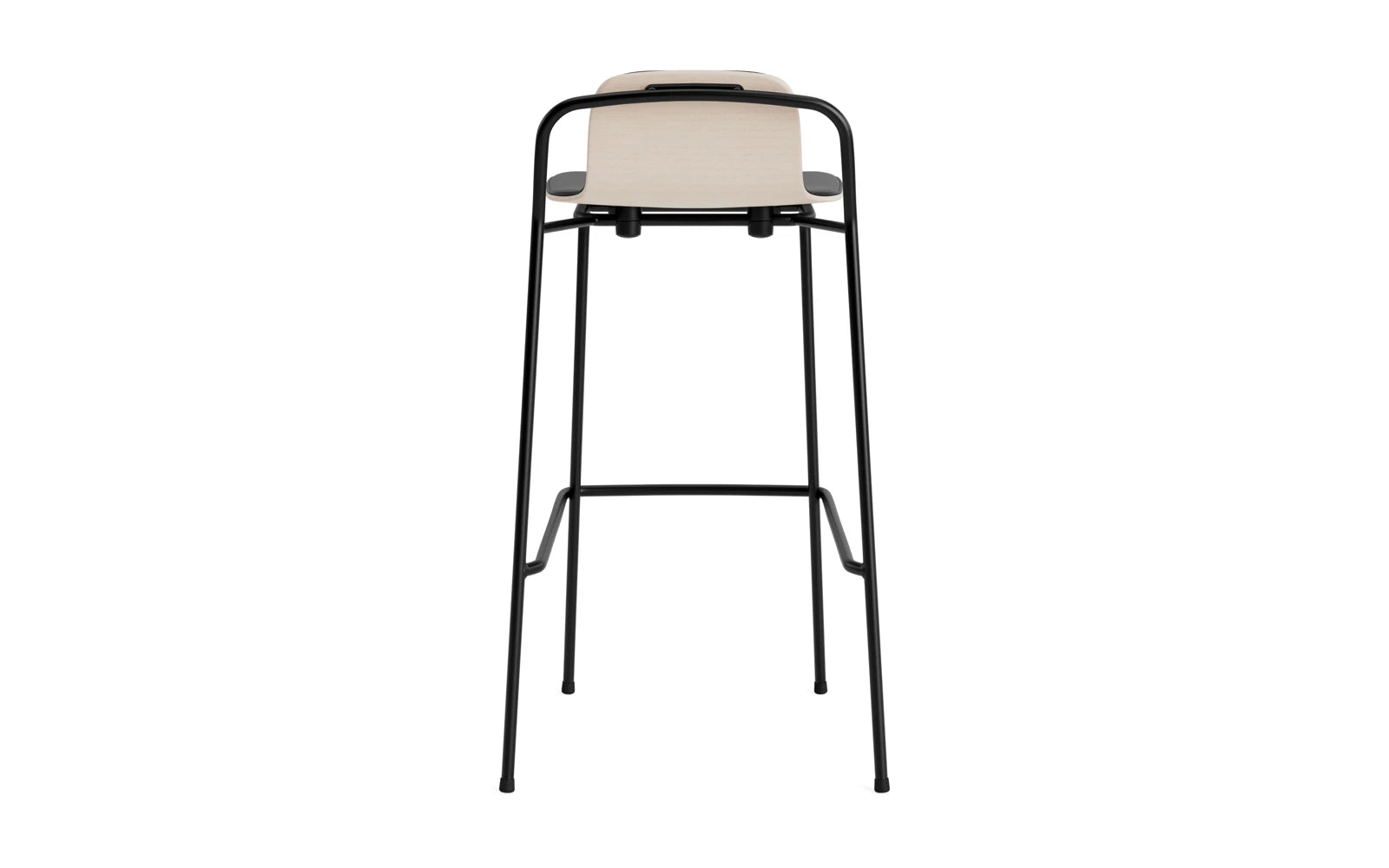 Studio Barstuhl 75 cm frontpolster schwarzes Stahl/ Hellgrau/ Ultra in Ultra 41599 präsentiert im Onlineshop von KAQTU Design AG. Barstuhl ist von Normann Copenhagen