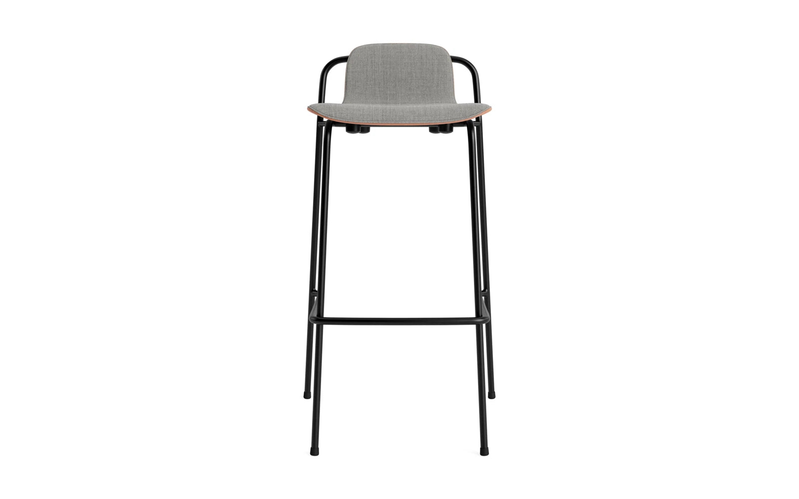 Studio Barstuhl 75 cm frontpolster schwarzes Stahl/ Braun/ Remix in Remix 133 präsentiert im Onlineshop von KAQTU Design AG. Barstuhl ist von Normann Copenhagen