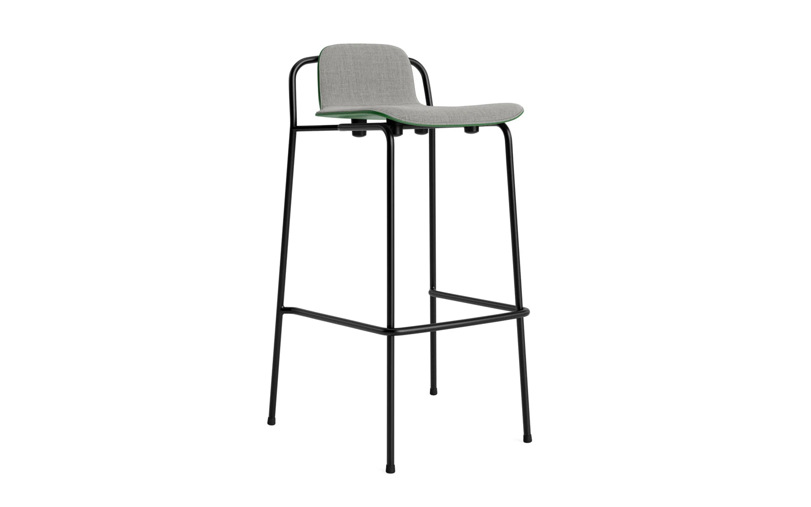 Studio Barstuhl 75 cm frontpolster schwarzes Stahl/ Grün/ Remix in Remix 133 präsentiert im Onlineshop von KAQTU Design AG. Barstuhl ist von Normann Copenhagen