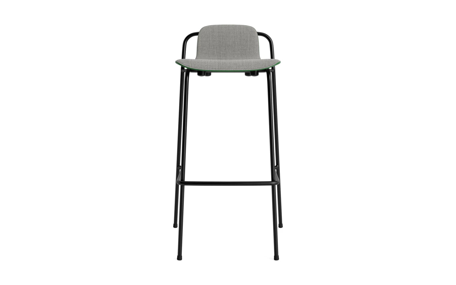 Studio Barstuhl 75 cm frontpolster schwarzes Stahl/ Grün/ Remix in Remix 133 präsentiert im Onlineshop von KAQTU Design AG. Barstuhl ist von Normann Copenhagen