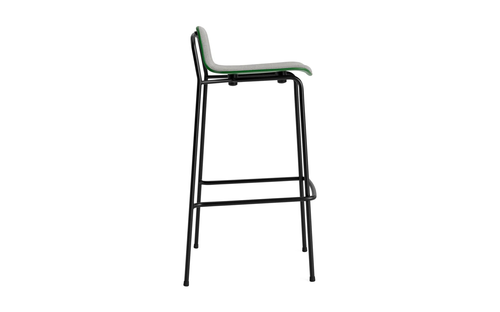 Studio Barstuhl 75 cm frontpolster schwarzes Stahl/ Grün/ Remix in Remix 133 präsentiert im Onlineshop von KAQTU Design AG. Barstuhl ist von Normann Copenhagen