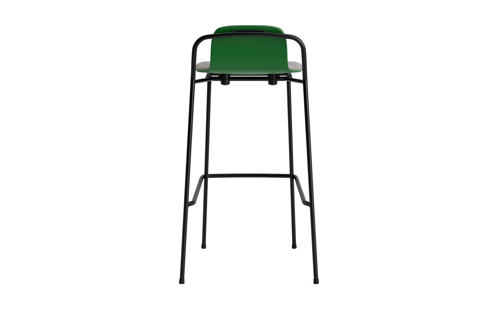 Studio Barstuhl 75 cm frontpolster schwarzes Stahl/ Grün/ Remix in Remix 133 präsentiert im Onlineshop von KAQTU Design AG. Barstuhl ist von Normann Copenhagen