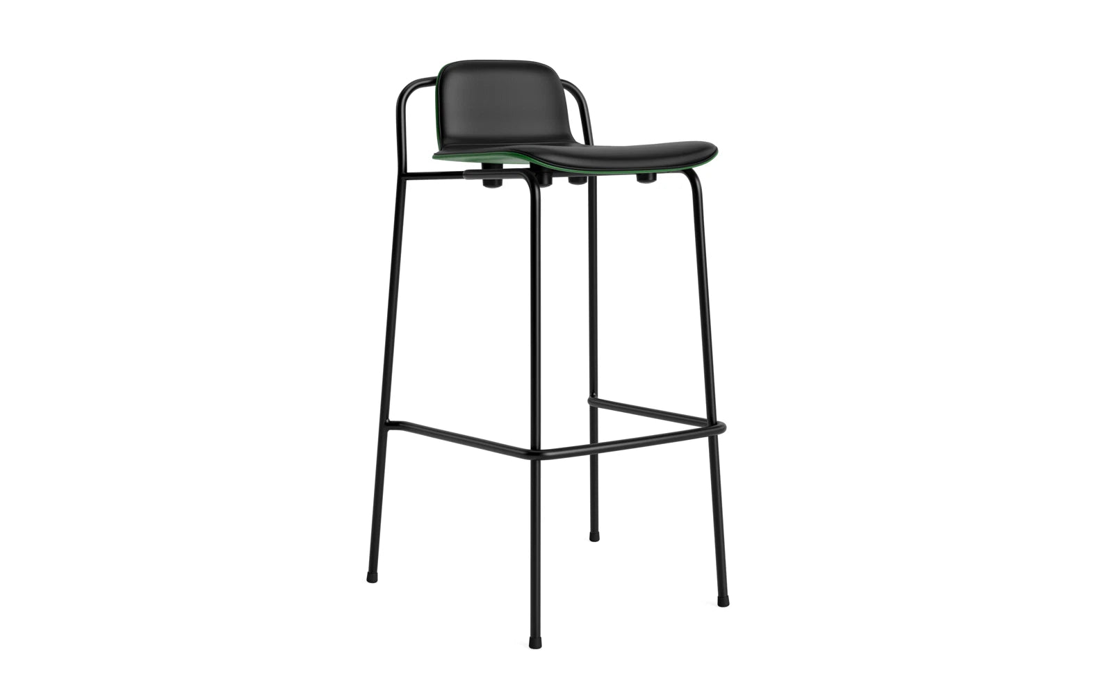 Studio Barstuhl 75 cm frontpolster schwarzes Stahl/ Grün/ Ultra in Ultra 41599 präsentiert im Onlineshop von KAQTU Design AG. Barstuhl ist von Normann Copenhagen