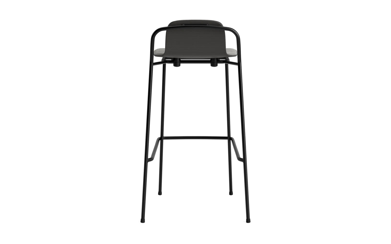 Studio Barstuhl 75 cm frontpolster schwarzes Stahl/ schwarz/ Remix in Remix 133 präsentiert im Onlineshop von KAQTU Design AG. Barstuhl ist von Normann Copenhagen